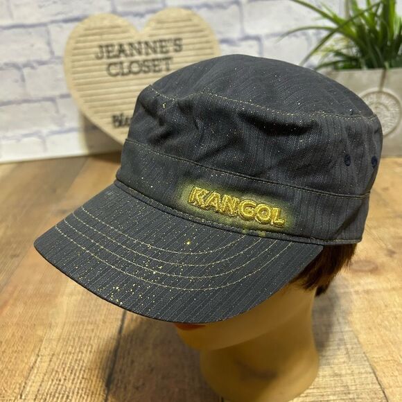 Kangol Glitter Denim Army Cap / Hat Size XL - Picture 1 of 9